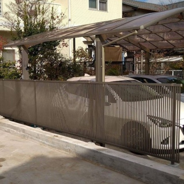 ﾌｪﾝｽ設置後：目隠し効果バッチリ☆見た目も雰囲気も◎の画像