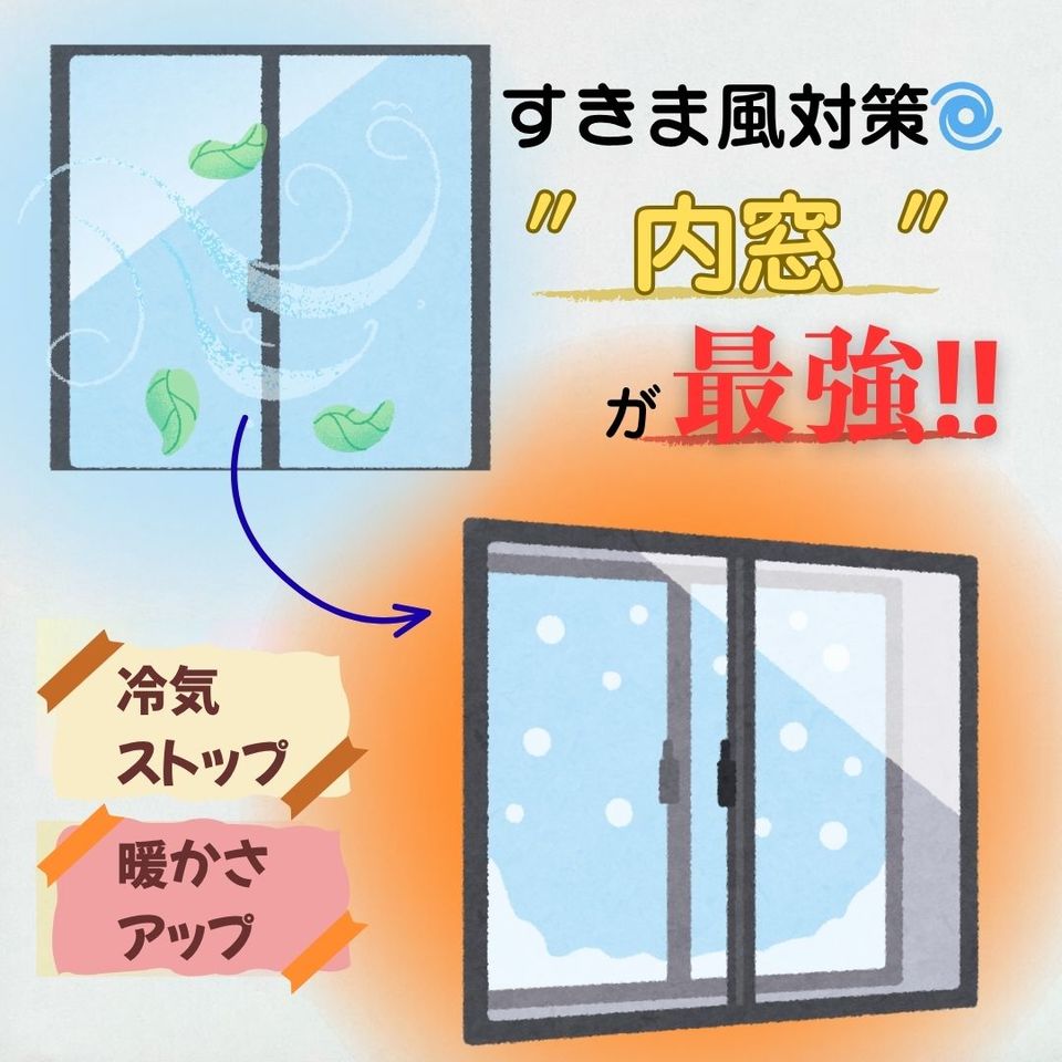 冬のすきま風対策には内窓が最適☆冷気を防ぎ暖房効率を高める内窓リフォームの投稿画像01