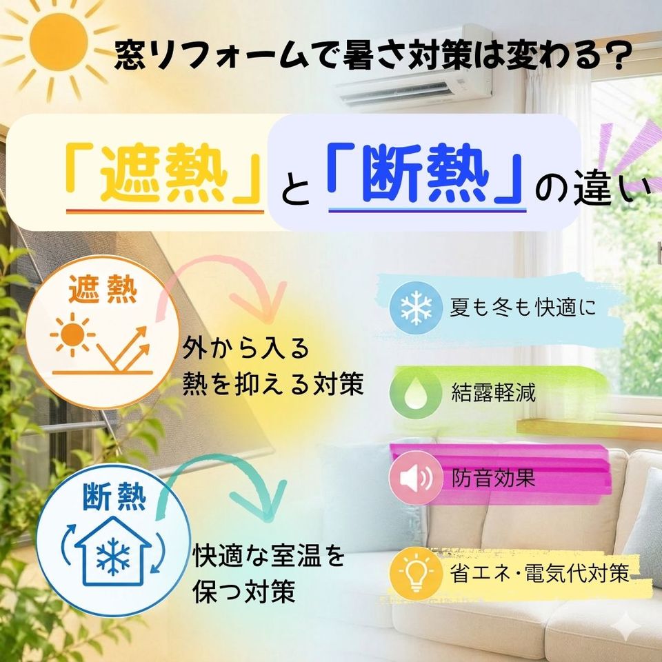 窓リフォームで暑さ対策は変わる？の投稿画像01